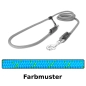 Preview: EASYLONG Hundeleine - L - 3m - blau mit grünen Stichen